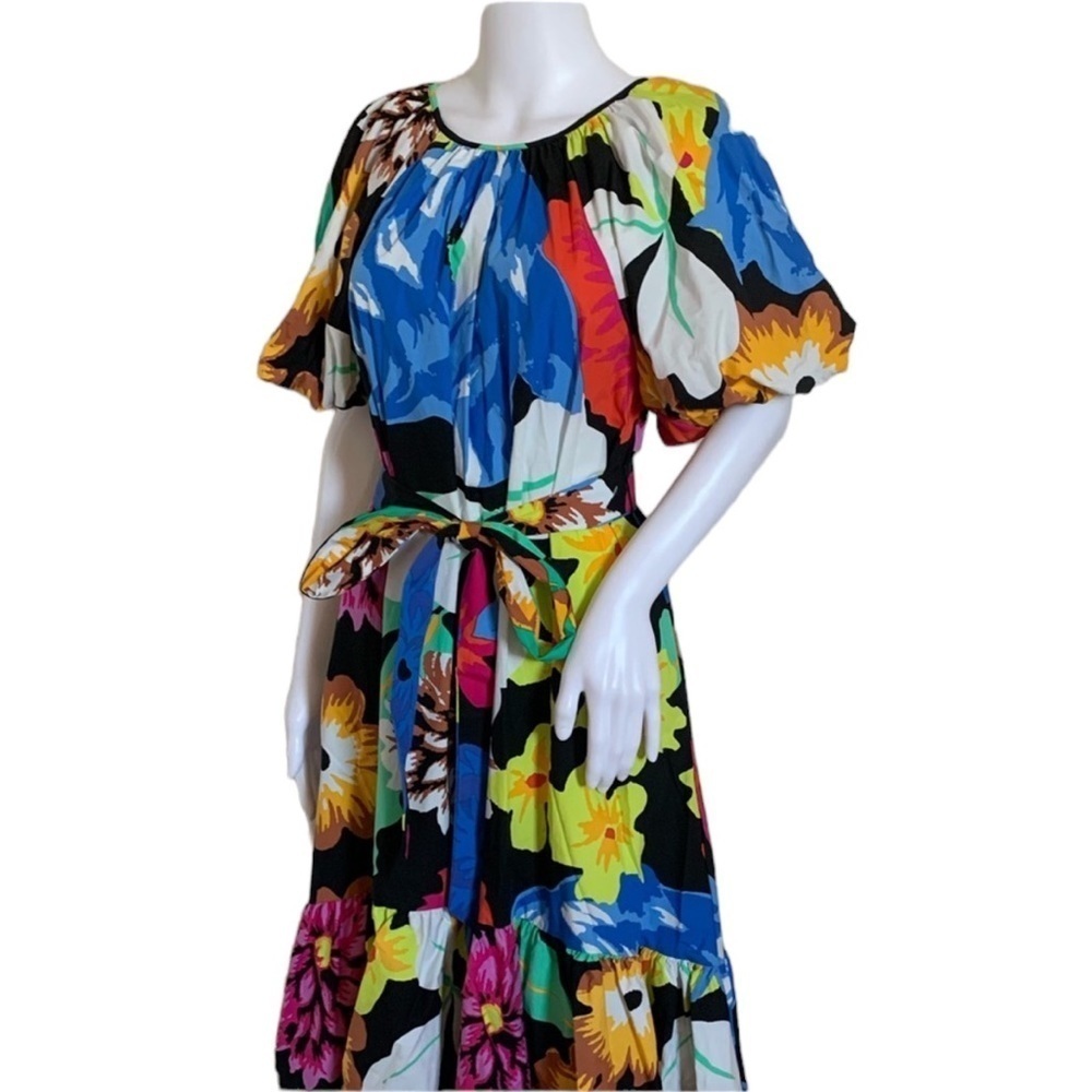 Christopher John Rogers Multicolor Floral Puff Dre - Picture 3 of 10